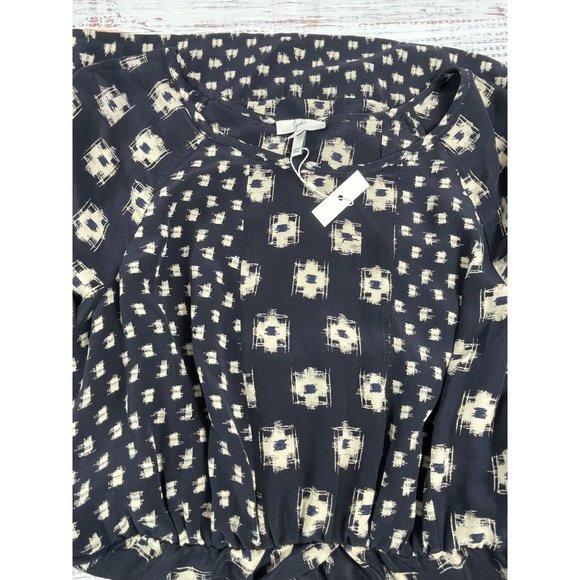 NWOT Joie Navy & Cream Polyester Dress w/ Cap Sleeves Sz Small - Picture 11 of 11